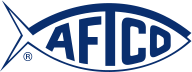 Lake Fork trophy bass fishing logo: blue fish outline with "AFTCO" in bold uppercase.